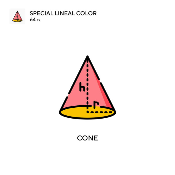 Cono Speciale icona vettoriale di colore lineare. Modello di disegno simbolo illustrazione per elemento web mobile UI. - Vettoriali, immagini