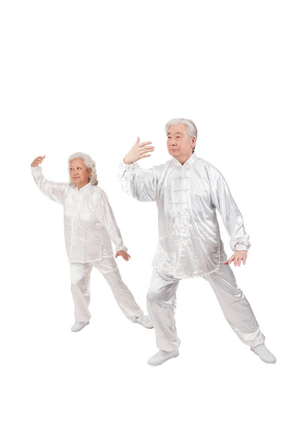 	Two senior people doing Tai Chi	 - Foto, Imagem