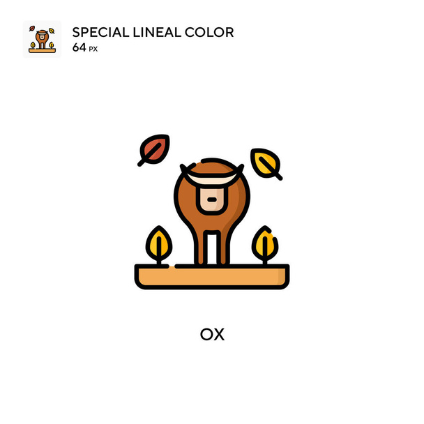 Ox Special lineal color vector icon. Illustration symbol design template for web mobile UI element. - Vector, Image