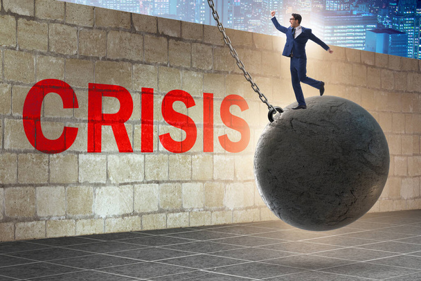 Бизнесмен в концепции кризисного управления - Фото, изображение