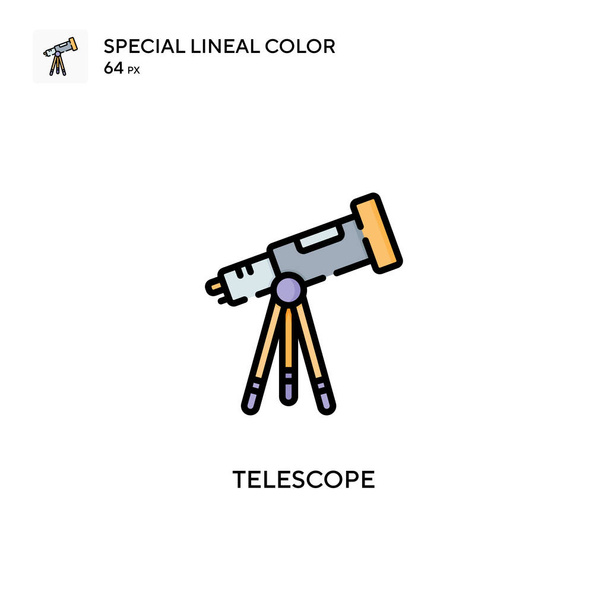 Telescope Special lineal color vector icon. Illustration symbol design template for web mobile UI element. - Vector, Image