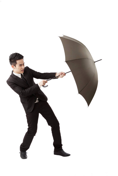 Business people and umbrella - Фото, зображення