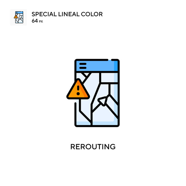 Omleiding Speciale lijnkleur vector pictogram. Illustratie symbool ontwerp sjabloon voor web mobiele UI element. - Vector, afbeelding