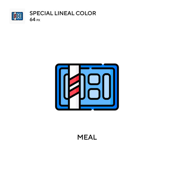 Étkezés Különleges lineáris szín vektor ikon. Illusztráció szimbólum design sablon web mobil UI elem. - Vektor, kép