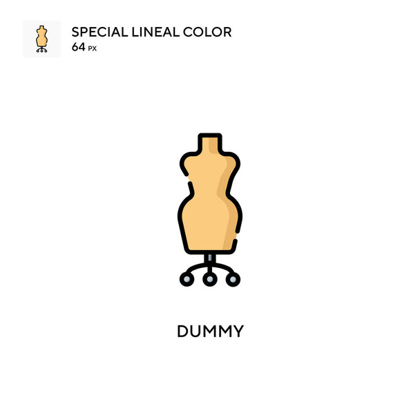 Dummy Specjalna ikona wektora koloru linii. Ilustracja szablonu projektu symbolu dla mobilnego interfejsu WWW. - Wektor, obraz