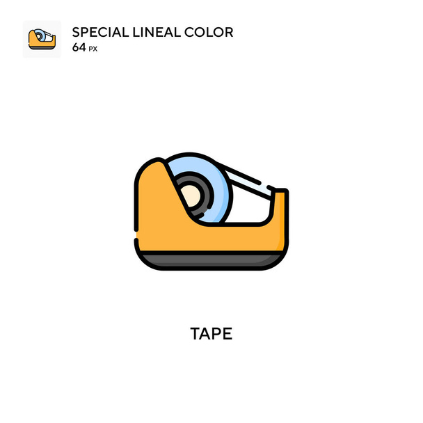テープ特殊線型カラーベクトルアイコン。WebモバイルUI要素のイラストシンボルデザインテンプレート. - ベクター画像