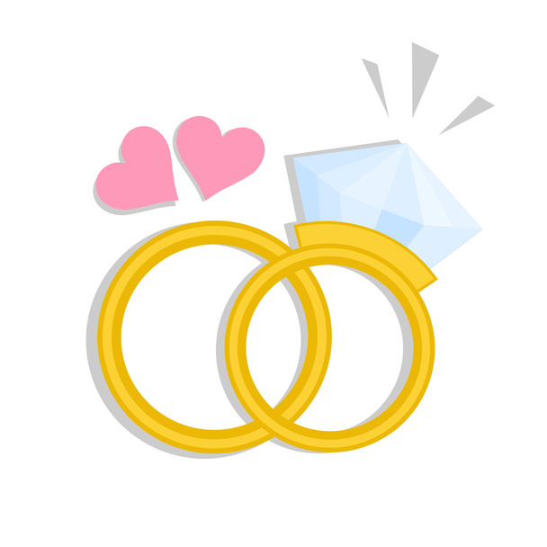 Wedding rings - Vetor, Imagem