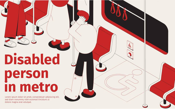 Vammainen Metro Illustration - Vektori, kuva