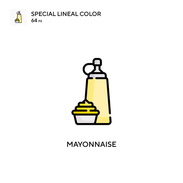 Mayonaise Speciale lijnkleur vector icoon. Illustratie symbool ontwerp sjabloon voor web mobiele UI element. - Vector, afbeelding