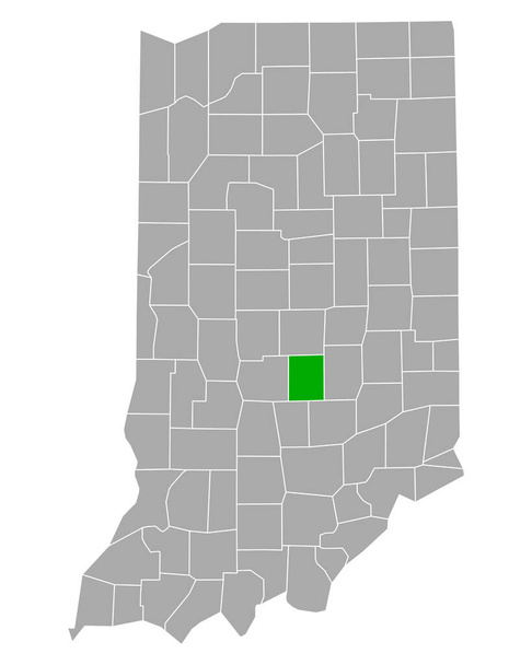 Mappa di Johnson in Indiana - Vettoriali, immagini
