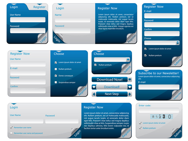 Sticky web form template - Vektor, obrázek