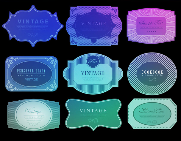 Set of retro ribbons and labels. Vector illustration can be used - Вектор, зображення
