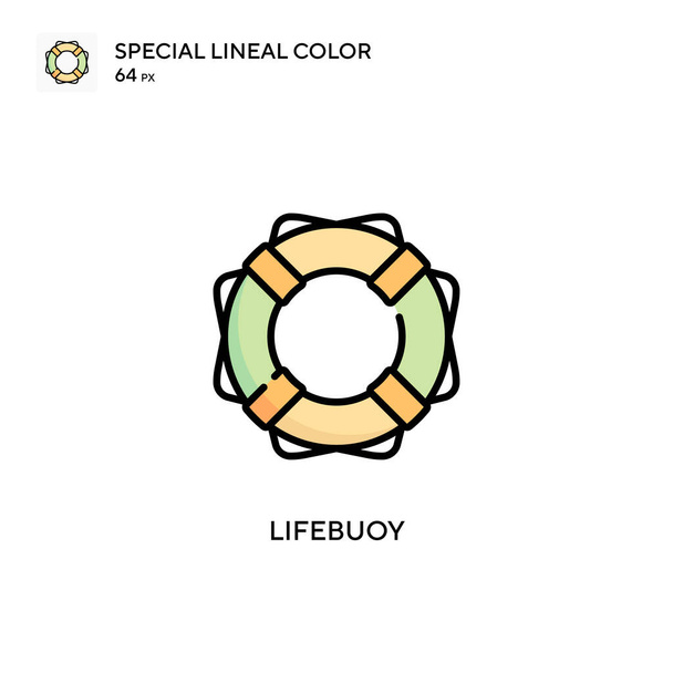 Lifebuoy Különleges lineáris színvektor ikon. Illusztráció szimbólum design sablon web mobil UI elem. - Vektor, kép