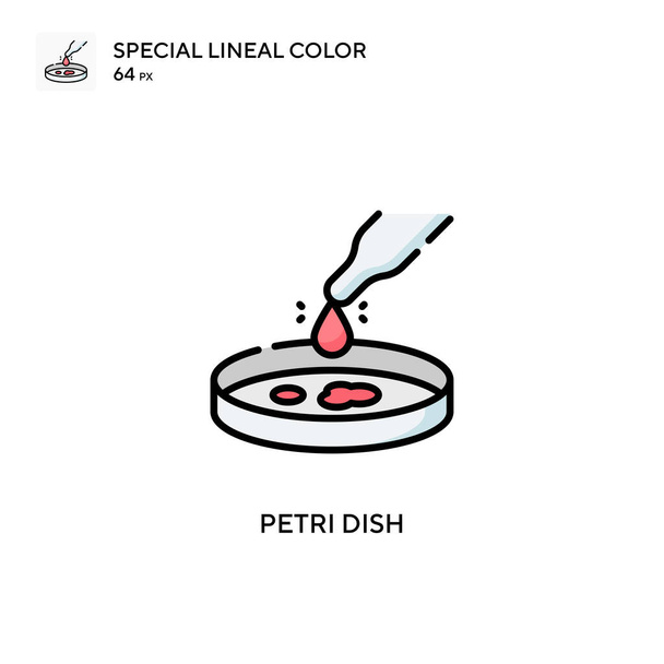 Petriho miska Speciální lineární barevný vektor ikony. Šablona návrhu symbolu ilustrace pro webový mobilní prvek uživatelského rozhraní. - Vektor, obrázek
