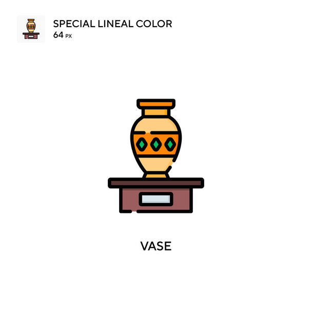 Vase Icône vectorielle couleur linéaire spéciale. Modèle de conception de symbole d'illustration pour l'élément d'interface utilisateur mobile Web. - Vecteur, image
