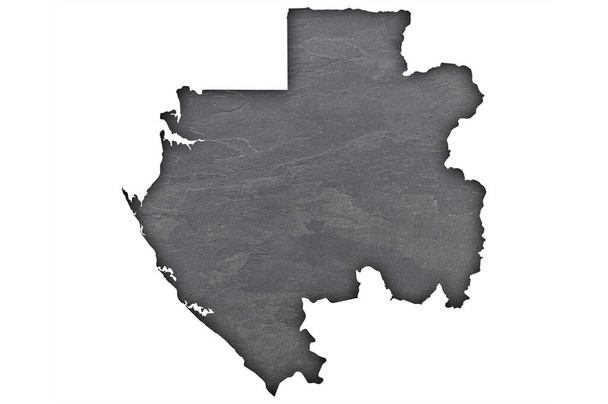 Χάρτης της Γκαμπόν στο σκοτεινό σχιστόλιθο - Φωτογραφία, εικόνα