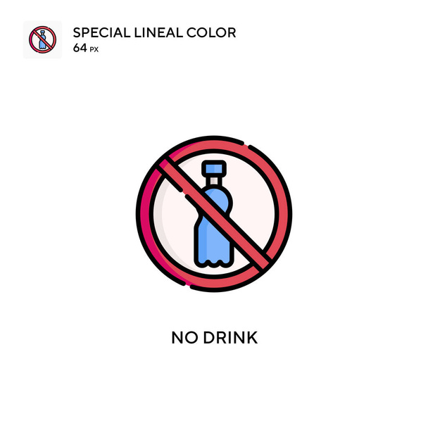 Δεν υπάρχει ποτό Ειδική lineal χρώμα διάνυσμα εικονίδιο. Πρότυπο σχεδίασης συμβόλων εικονογράφησης για κινητό στοιχείο UI web. - Διάνυσμα, εικόνα