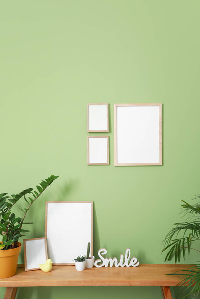 Interior of room with blank picture frames - Photo, Image