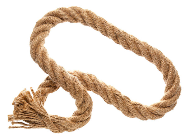 Cuerda larga sobre fondo blanco - Foto, imagen