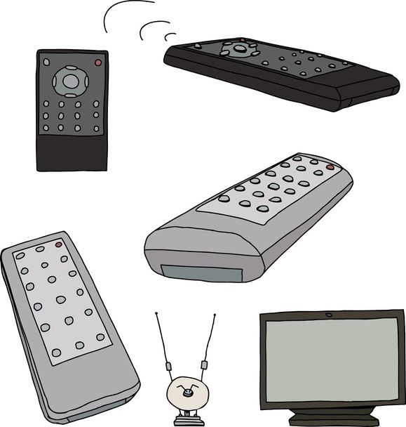 Diverses télécommandes TV
 - Vecteur, image