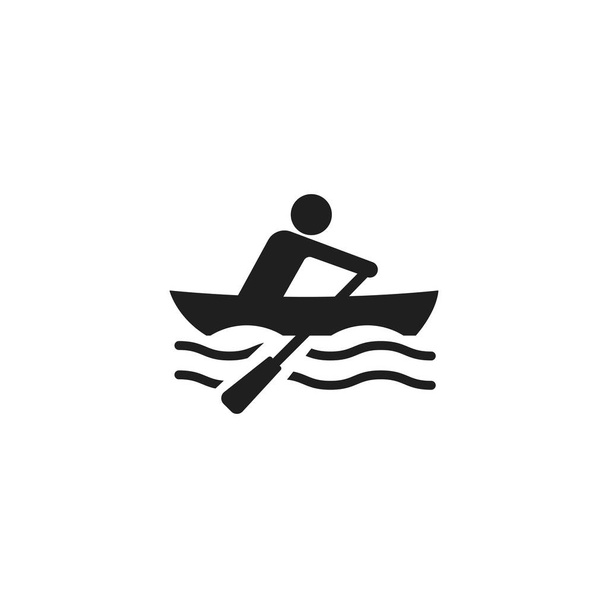 Rower Icon. Rowing Symbol Modern Simple Vector Icon for Website or Mobile App - Вектор,изображение