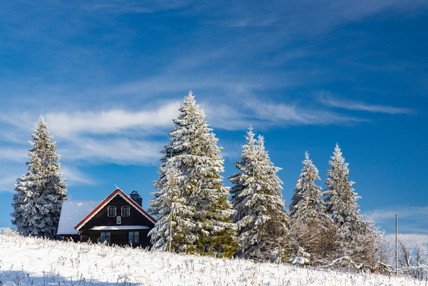 Орлиная гора зимой, Чехия - Фото, изображение