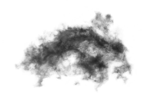 Kuvioitu savu, abstrakti musta, eristetty valkoisella pohjalla - Valokuva, kuva