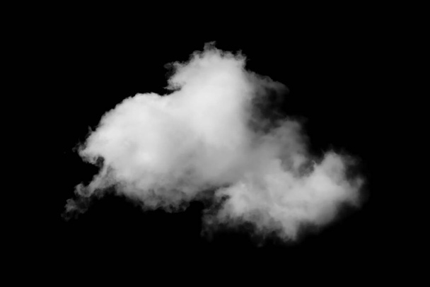 Nube texturizada, negro abstracto, aislada sobre fondo negro - Foto, Imagen