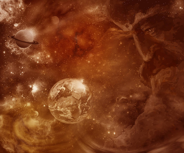 Fantázia galaxis. A kép elemeit a NASA bocsátja rendelkezésre.. - Fotó, kép