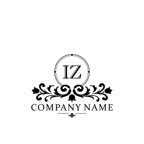Letra inicial IZ simple y elegante logotipo de la plantilla de diseño del monograma - Vector, Imagen