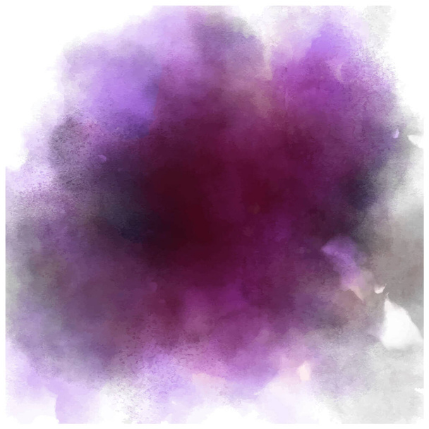 紫黒の水彩画の背景。ホラーグラフィックデザインの暗い背景。抽象的なアクアレルベクトルペイントスプラッシュ。ポスター、チラシ、招待状の水彩絵の具。隔離されたコピースペース. - ベクター画像