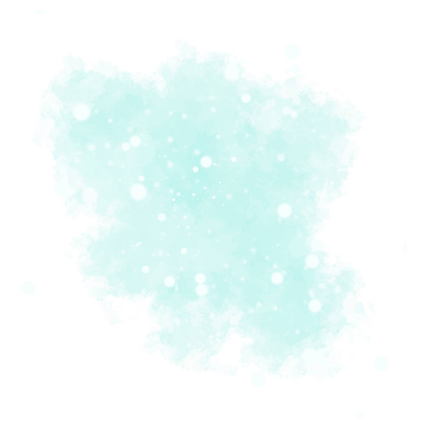 Blauer Aquarell-Hintergrund. Abstrakte Vektor-Farbspritzer, isoliert auf weißem Hintergrund. Aquarelltextur. Illustration der Winterzeit und des Schneefalls. - Vektor, Bild