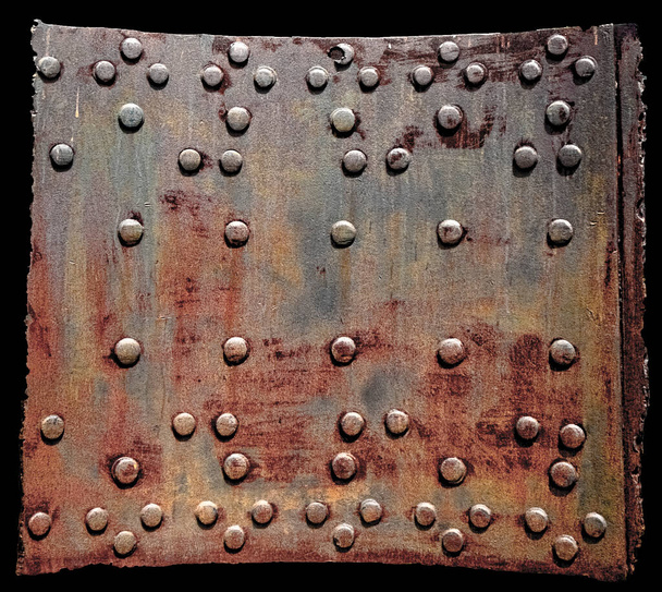 Deel van de oude metalen structuur, bedekt met roest - Foto, afbeelding