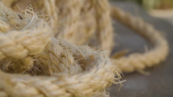 Jute rope close-up - Footage, Video