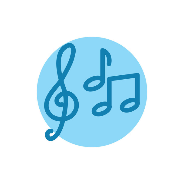 Illustrazione grafica vettoriale dell'icona musicale. Adatto per canzoni, musical, suoni, audio, ecc. - Vettoriali, immagini