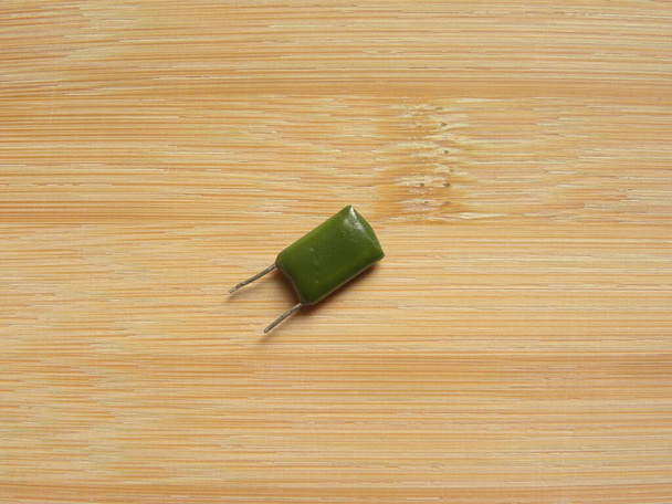 Green color ceramic Capacitor electronic component - Photo, Image