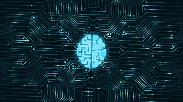 Kunstmatige intelligentie (AI), machine learning en moderne computertechnologieën concepten. Bedrijfsconcept, technologie, internet en netwerk.  - Video
