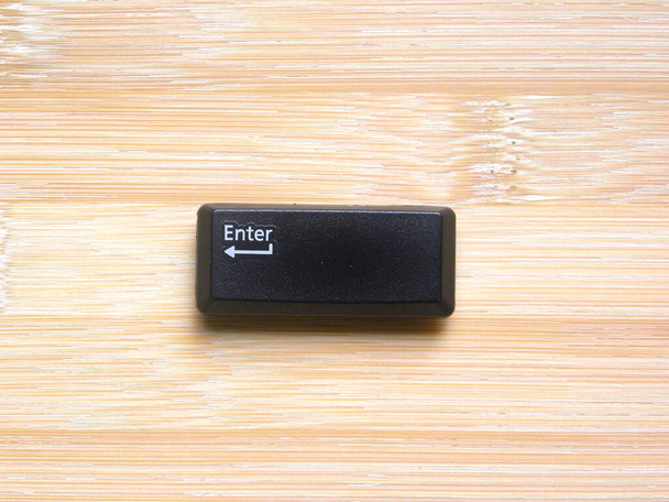 Černá barva Zadejte klávesu klávesnice počítače - Fotografie, Obrázek