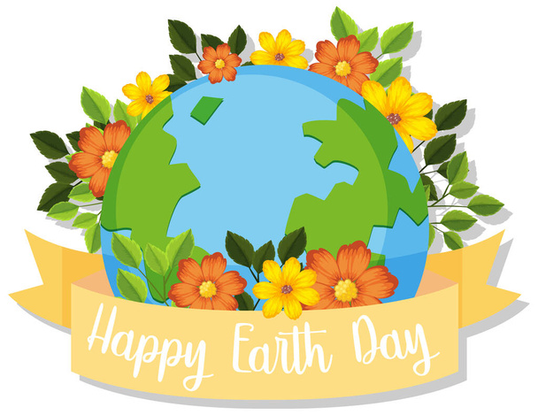 Happy earth day icon illustration - Vecteur, image
