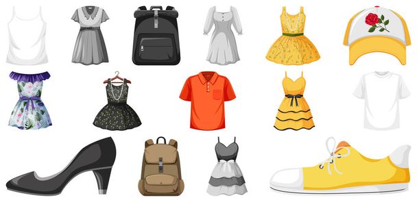 Set of clothes mock up illustration - Vector, Image
