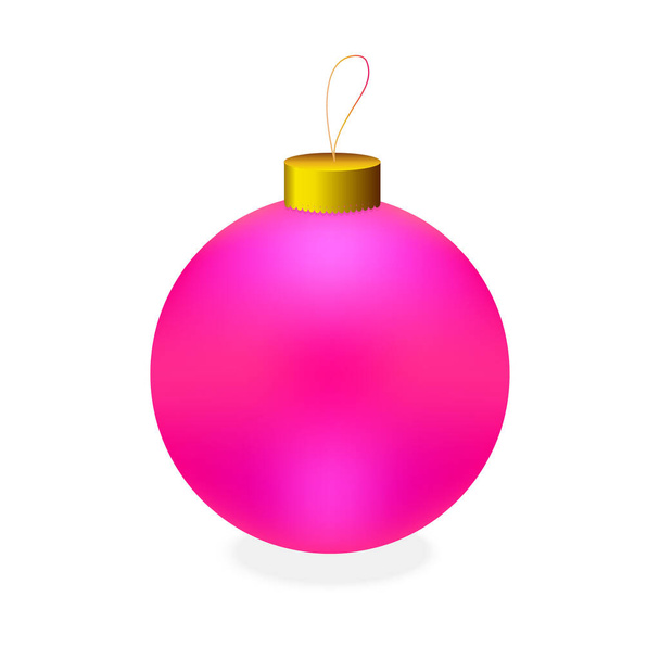 Colorful Christmas ball. Winter holidays design element. - Vector, Image