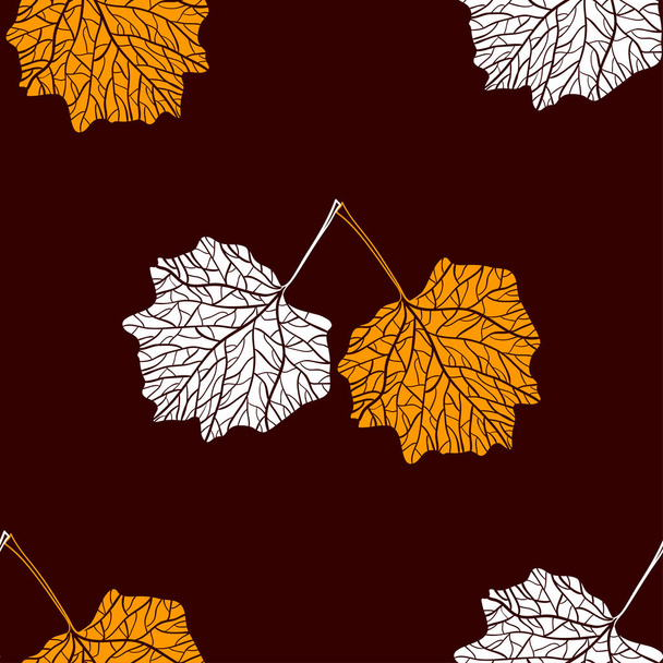 Naadloos decoratief patroon met herfstbladeren - Vector, afbeelding