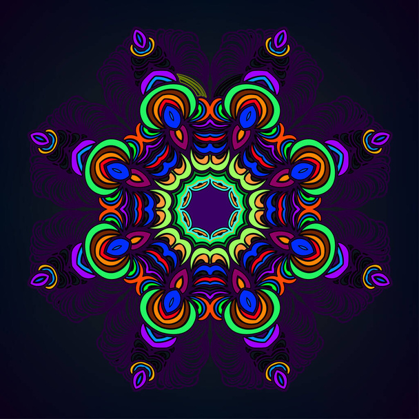 Lacy elegant pattern in circle. Mandala.  - Vector, Image