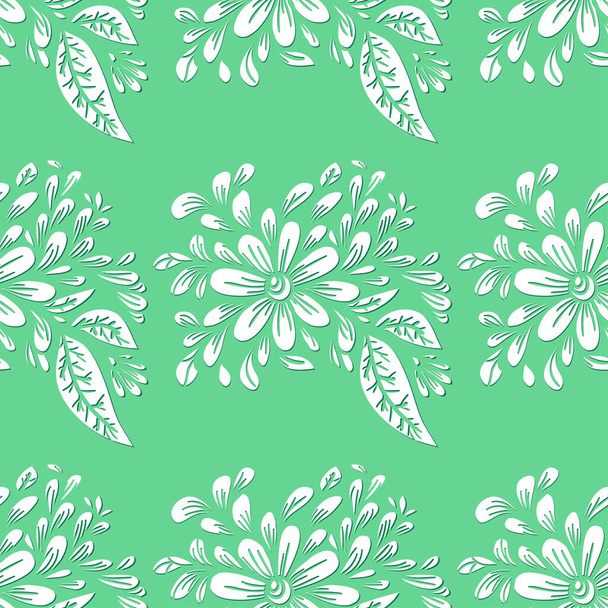 Seamless pattern with herbal elements. Decorative pattern for wallpaper, textile, stationery, scrapbook, web, wrapping paper. Herbal background. - Vetor, Imagem