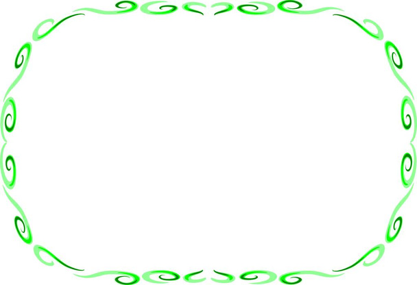 green and white frame with space for text - Vecteur, image