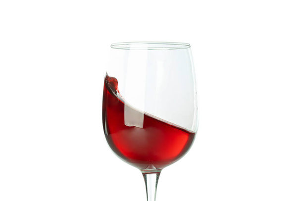 Glass of wine isolated on white background - Foto, afbeelding
