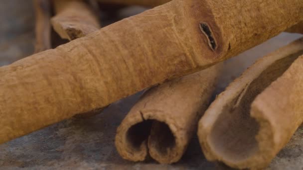 シナモン樹皮のマクロショット - 映像、動画