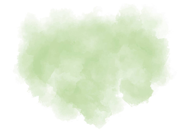 Pasztell zöld háttér. Akvarell fröccsenés fehér papírra. Texturált illusztráció. Finom mentolos folt. EPS 8-as. Vektorillusztráció. - Vektor, kép