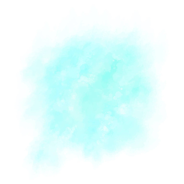 Blauer Aquarell-Hintergrund mit weißem Spritzer. Farbspritzer auf Papier. Pastellfarbenes, zartes und subtiles Plakat, Banner. EPS 8. Kopierraum. Textur, Grunge. - Vektor, Bild