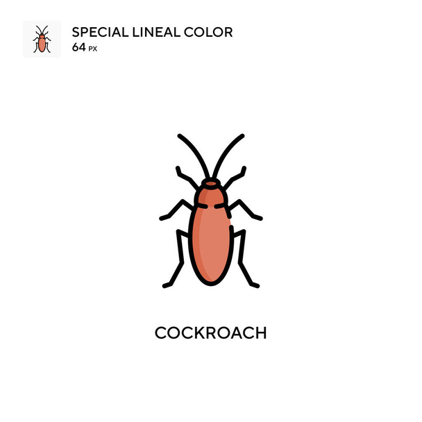Cockroach Speciale lijnkleur icoon. Illustratie symbool ontwerp sjabloon voor web mobiele UI element. Perfecte kleur modern pictogram op bewerkbare slag. - Vector, afbeelding